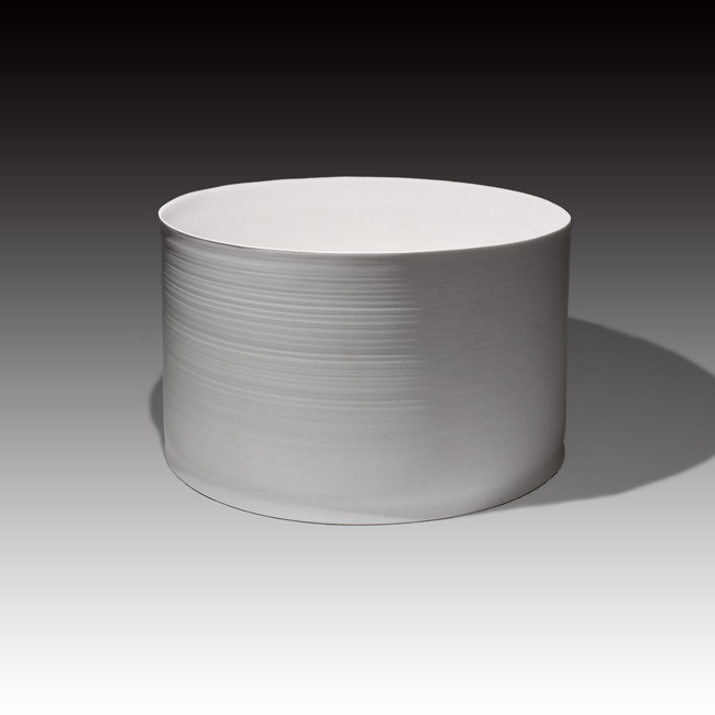 Taiko-Exhibition kuroda-taizo white porcelain cylinder 